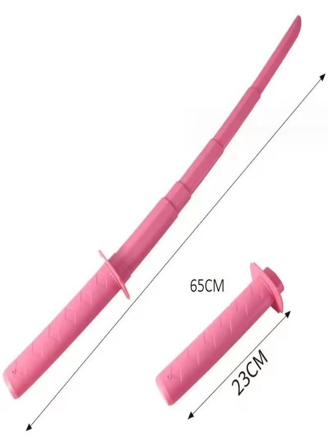 ASBK Plastic Weapon Toy Collection School Play Drama or Party Dress up Kids Toy Weapon Collection for Boys and Girls Age 8+ (Pink Katana Sword) - Image 2